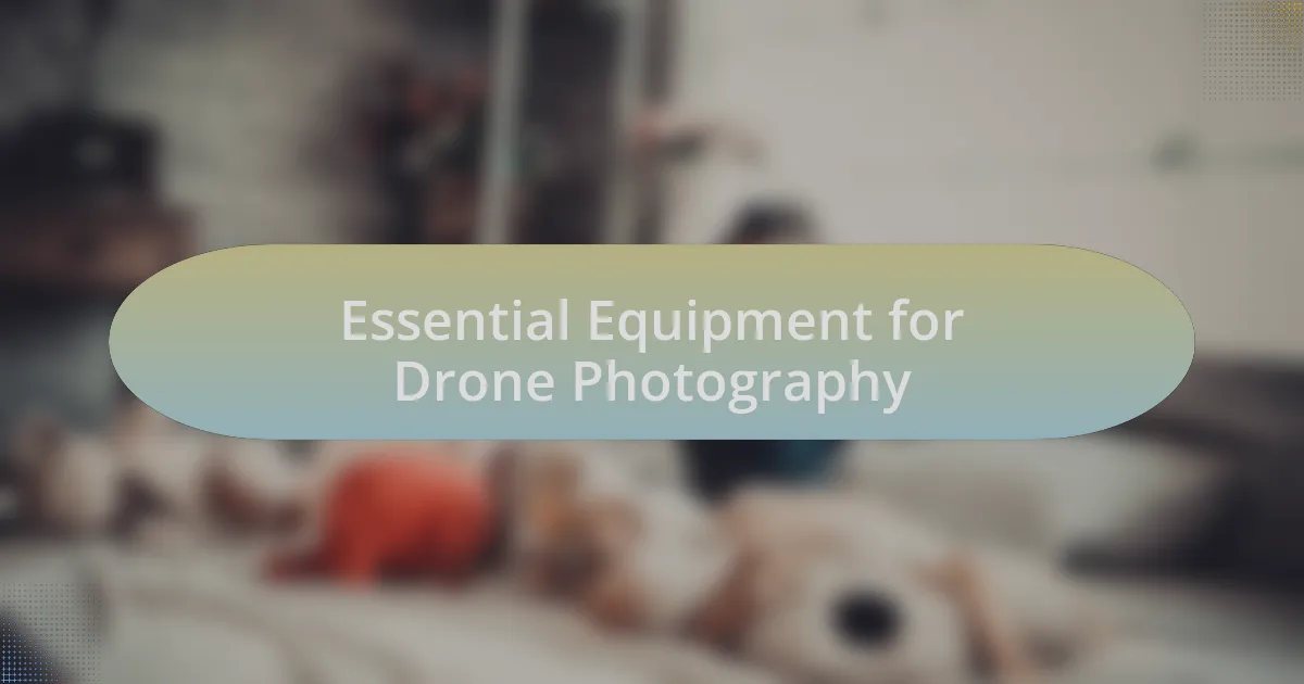 Essential Equipment for Drone Photography