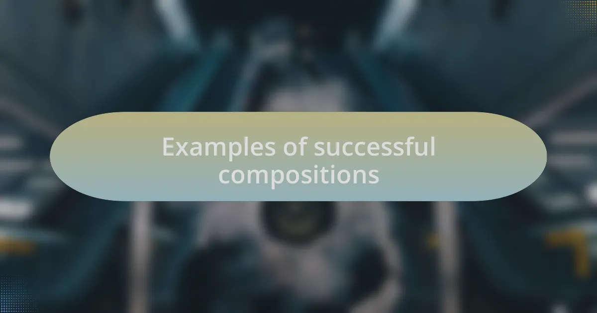 Examples of successful compositions